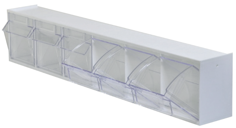 CAIXA DE BINS PEQUENO RAPI GAVET COM 6 BINS